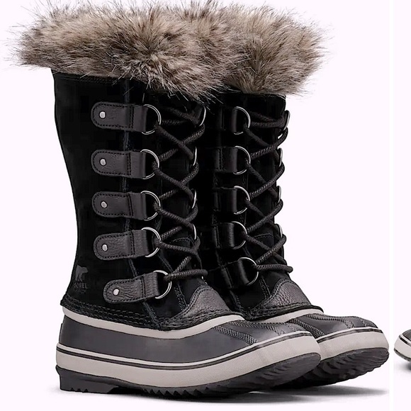 NWT SOREL Joan of Arctic Waterproof Boots - Women's in Black leather suede 7M - Picture 2 of 12